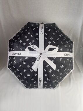 Chanel GWP Umbrella with Bow Black & White